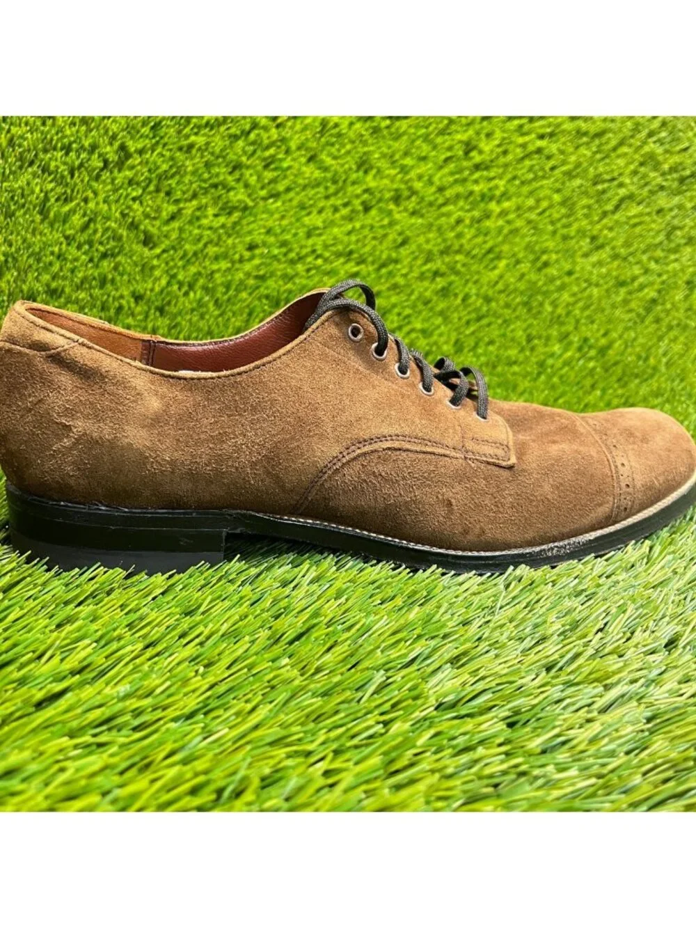 Stacy Adams Mens Size 9 Brown Casual Classic Cap-Toe Lace-Up Oxford Shoes